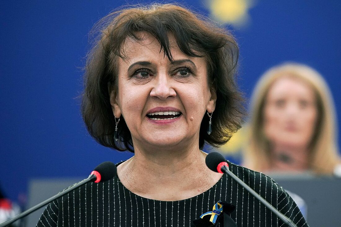 Oksana Sabuschko im Europäischen Parlament